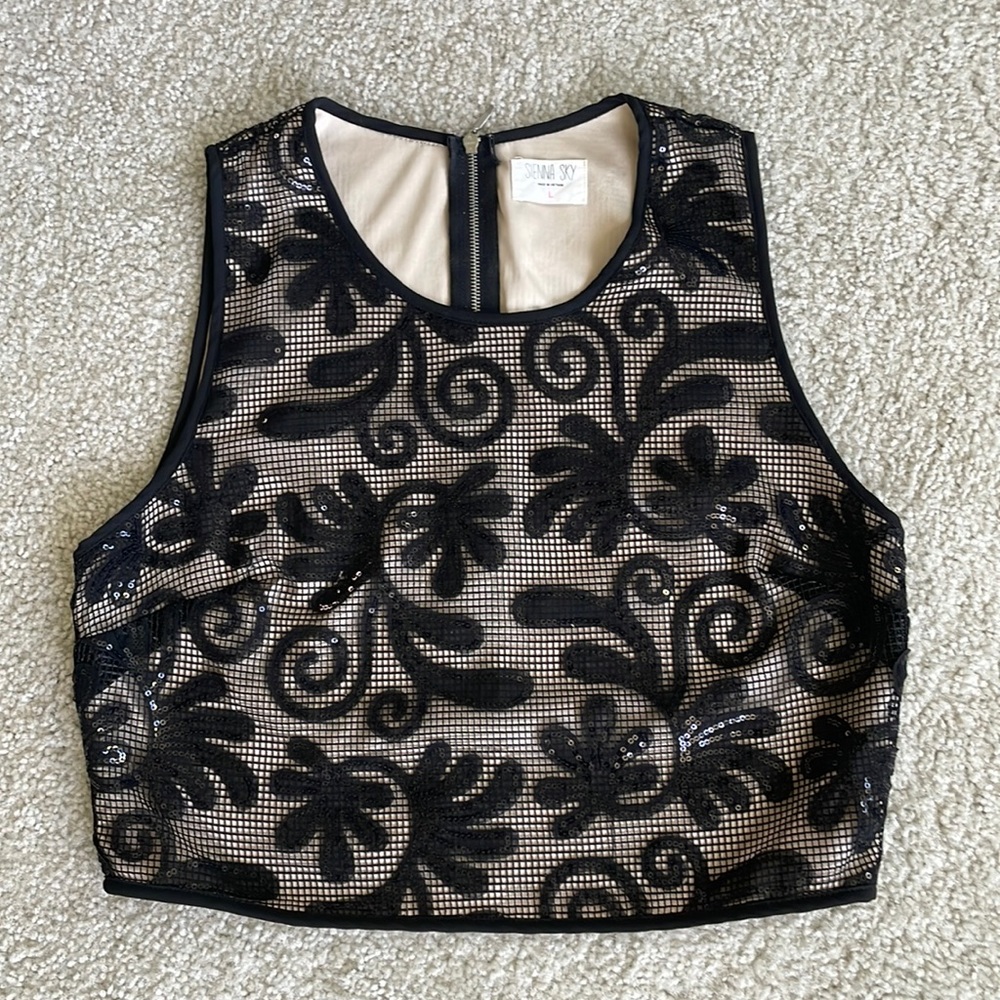 Sienna Sky Sequin Crop Top